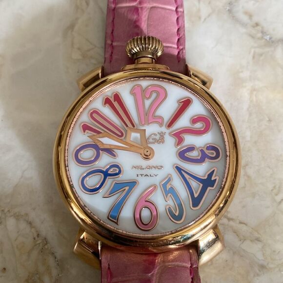 GaGa Milano 40mm Rose Gold Plated Multi-Colour Wristwatch - Picture 2 of 16